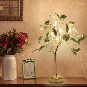 Lampes de table LED arbre de Noël mariage lampes de chevet salon canapé artisanat en céramique G9 lampe Luminaria