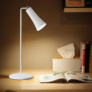 Lampes de table Lampe de bureau LED 3 modes d'éclairage Dimmable Protection des yeux sans fil pour bureau à domicile Chambre grande capacité rechargeable