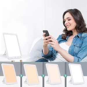 Lámparas de mesa LED Lámpara emocional Lámpara inteligente Descripción de espectro completo con temperatura de color ajustable para la oficina junto a la cama