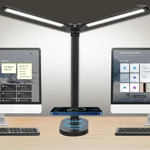 Lampes de table Lumière de bureau LED LED avec chargeur ajusté le bras swing pliable ajusté la lumière de contrôle tactile tactile de cargaison pour l'étude de travail