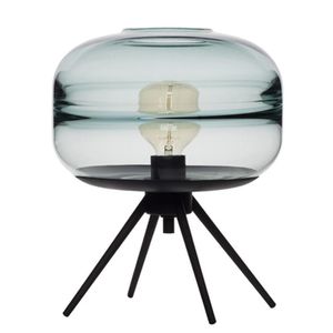 Lampes de table lampe en verre américaine moderne créative chambre de lit de chevet marron bleu gris ombre support de fer de lecture de bureau lampable
