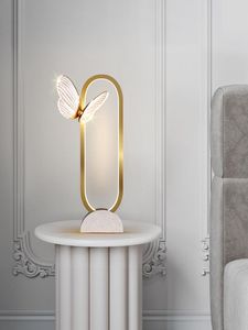 Lampes de table moderne LED papillon lampe luxueuse décorer bureau chambre chevet nuit pour la maison éclairage intérieur Table