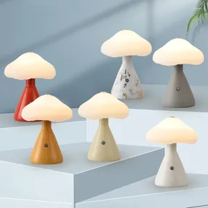 Lampes de table champignon tactile lampe à LED bureau rechargeable pour chambre bar décoration de la maison atmosphère chevet veilleuse