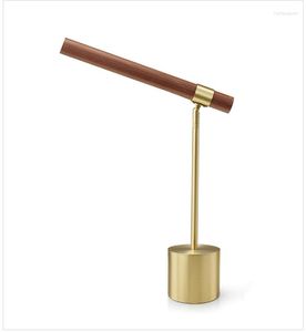 Lampes de table Nordic Wood LED Lamp 86-220V Living Room Designer Desk Warm White Stick