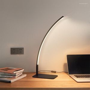 Lampes de table lecture longue bande lampe moderne minimaliste chambre chevet bureau bureau éclairage décoratif lumières AC 220 V