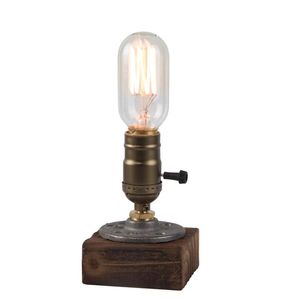 Lámparas de mesa Vintage Attic Intensity Water Pipe Edison Bombilla Lámpara de luz Ajustable Home Bar DecorationTable