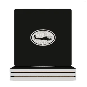 TABLEAU MATS AH-64 ATTACHE ATTAQUE HELICOPTER COINSERS CERAMIQUE (SQUARE) TEP TEP HAPED COFFET