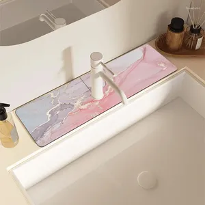 Table Mats Classic Sink Faucet Drain Pad Mat Toilet Diatom Mud Absorbent Non-slip Anti-mildew For Kitchen Countertop Cocina