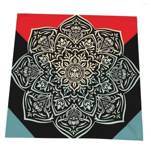 Manteles Mandala 3Personalizado 50 50cm Tejido de poliéster Servilleta de cocina Ropa para el hogar