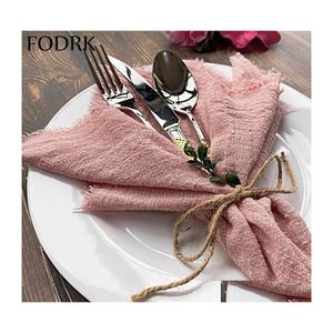 Serviette De Table 10 Pcs Serviettes En Tissu Servir Décor Dîner Serviette Pour Cuisine Plaques Tapis Réglage Décoration De Mariage Partie Lin Tissu Gau Otsv8