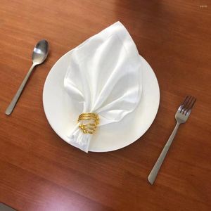 Servilletas de mesa 12 Uds. Servilletas de algodón satinado blanco paño de boda fiesta poliéster restaurante pañuelo