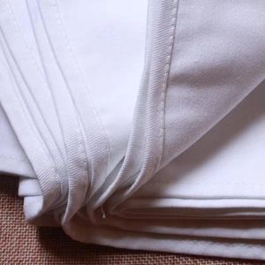 Serviette de Table en coton El, 30-50cm, assiettes à dîner blanches épaisses, mouchoir en tissu pour décor de Banquet, fête de mariage, événement