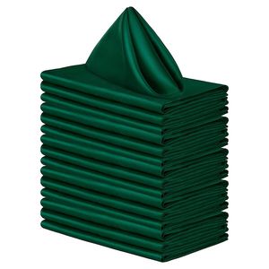 Table Napkin 50pcs Satin Napkin 43cm*43cm Serving Table Decor Dinner Towel for Wedding Party Home el Christmas decor Table Napkins Green 230823