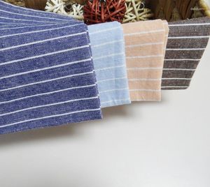 Serviette de table 6 pcs/lot rétro rayé serviette saine écologique maison tapis cuisine tissu torchon