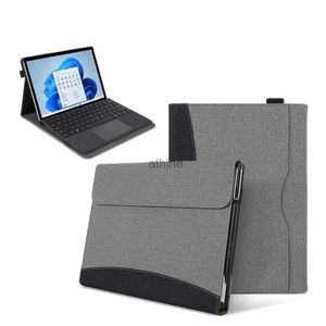 Étuis pour tablette PC Sacs Étui pour Microsoft Surface Pro 9 8 7 6 5 4 pour Surface Go 1 2 3 Étui de protection pour tablette Shell Funda Cover Stand avec porte-stylo YQ240118