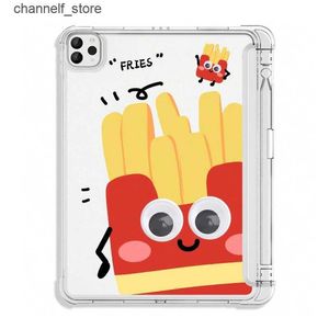 Étuis pour tablette PC Sacs pour iPad Case iPad 10e génération 12.9 4e 5e 6e Air 4e 5e 10.9 Pro 11 2e 3e 4e iPad 10.2 Dessin animé frites souple TPU CoverY240321Y240321