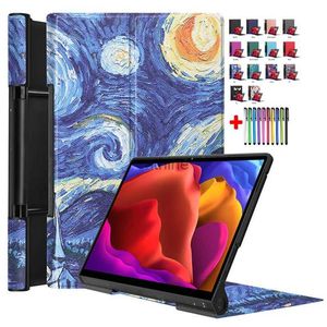 Étuis pour tablette Sacs Tablette pour Lenovo Yoga Tab 13 étui 2021 YT-K606F housse de protection pour Lenovo Yoga Pad Pro étui 13 YT K606F coque PC en cuir PU YQ240118