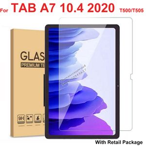 Tablet Tempered Glass Screen Protector For Samsung TAB A7 10.4 2020 T500 T505 9H 10.4 inch protective glass with retail package