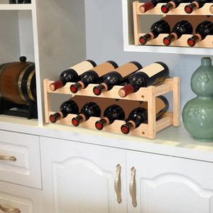 Casiers à vin de table Casier à vin domestique en bois Classique 8 bouteilles Support de vin Support de stockage de bouteille de vin en bois Bar Présentoir Porte-boire 230627