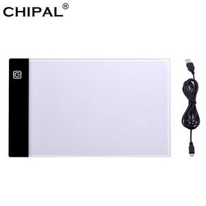 Tabletas Chipal A5 Dibujo digital Tableta LED LIGHT BABLETA PEBLETAS Gráficos Gráficos de la almo