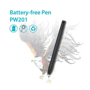 Tablettes HUION PW201 stylo sans batterie 4096 niveaux avec touches personnalisées sur deux côtés Applicable pour la tablette de dessin graphique numérique H430P