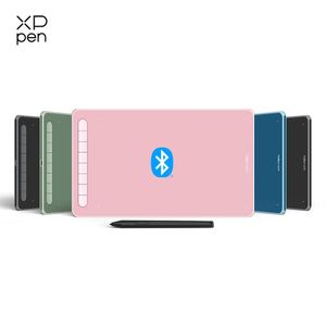 Tablettes xppen déco mw lw tablette graphique de 8x5 pouces tablette de dessin numérique sans fil avec bluetooth v5.0 support USB Windows Mac Android