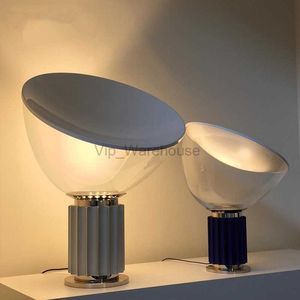 Lámpara de mesa Taccia, lámpara de mesa de diseño italiano escandinavo, iluminación de isla de cocina, lámpara de mesa de vidrio industrial HKD230808