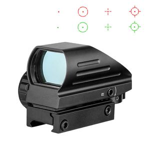 Tactique 1x22x33 rouge vert point portée Multi réticule éclairé collimateur lunette de visée optique vue AR15 ajustement 20mm Rail