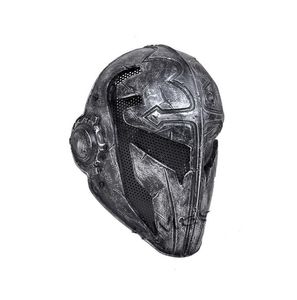 Tactical Airsoft Paintball Wire Mesh Knight Templar ABS Masilla de la cara Halloween Horror Mask CS Wargame8263021