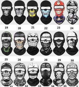 Tactical Balaclava Full Face Mask Ghost devil cap Wargame Helmet Liner Caps para hombres mujeres Paintball Army Sport skull Máscaras Cover Ciclismo Ski hat al por mayor