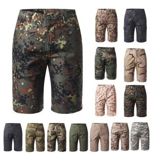 Ropa táctica de combate del ejército BDU, pantalones de secado rápido, pantalones cortos de camuflaje para exteriores, caza en el bosque, vestido de batalla, uniforme NO05015259o