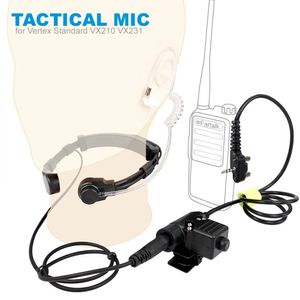 Écouteur tactique talkie-walkie Microphone U94 PTT cou gorge micro casque Radio pour Vertex Standard VX210 VX228 VX230 VX231 VX298 VX300 231113