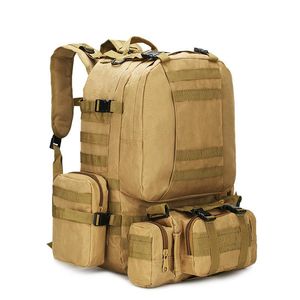 Tactical Men's Military Backpacks 4 In 1 Molle Sport Bag Outdoor Trekking Combat Hiking Climbing Army Knapsack Camping Gear Bags