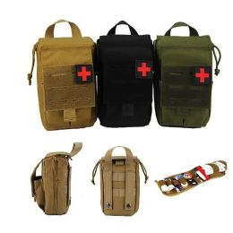 Trousse de premiers secours tactique Molle, sac de survie, pochette d'urgence en Nylon 1000D, sac de taille militaire de voyage en plein air, étui de sauvetage en Camping