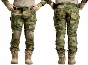 Pantalones tácticos Cargo Hombres Caza militar Airsoft Paintball Camuflaje Gen2 Ejército BDU Pantalones de combate con rodilleras ATACS FG X06264556940