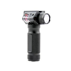 Linterna de aluminio con empuñadura Vertical desmontable rápido táctico, luz LED para pistola de caza con láser rojo integrado