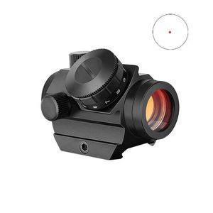 Tactical Red Dot Sight Compact T1 1x20mm Illumination Scope Multi Coated Riflescope With 20mm Picatinny Weaver Mount Airsoft Hunting