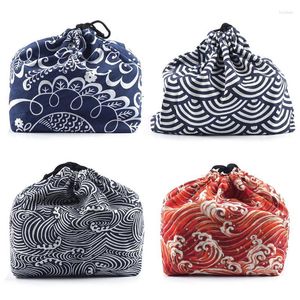 Take Out Containers Japanese Style Lunch Box Bag Portable Bento Tote Pouch Storage Tea Sets Kids Women Travel Breakfast Picnic Handbag