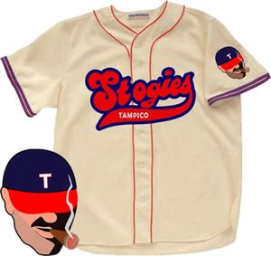 Tampico Stogies 1957 Accueil Baseball Jersey Blanc couleur Hommes Dame Enfants Personnalisé Tout Nom Et Numéro Livraison Gratuite Taille S-3XL