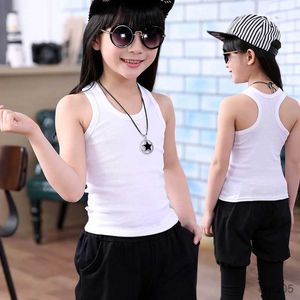 Tank Top 2-11Y Kids Baby Boys Vests T-shirts Children Summer Vest Top Outfit Kid Boy Girl Solid Tops Clothes Cotton Tees Black Playsuits R230817