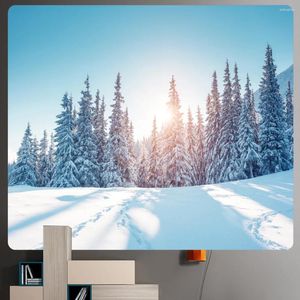 Tapisseries de noël forêt neige tapisserie bohème chambre décoration murale chambre décoration Style coréen pendentif Tapiz