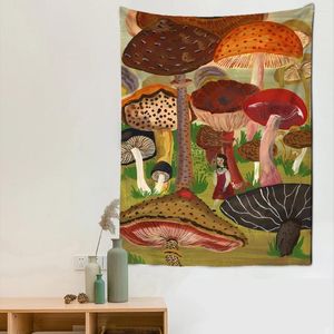 Tapisseries champignon tapisserie suspendue en tissu polyester artistique tissu hippie homec décor