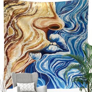 Tapisseries Wall Art Tapestry Interior Couple dans Love Dellafuente Decor for Room Decoration Fonds d'écran