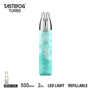 Tastefog vide jetable Vape Pod rechargeable Vape stylo Tastefog Turbo avec 10 ml E-liquide 12 saveurs vente chaude en Europe
