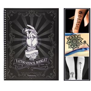 Tattoo Books 233 pièces ensemble de livre de pochoirs de tatouage peinture d'art corporel modèles de paillettes bricolage faux pochoirs de tatouage pour femmes Kit de conceptions de corps Album 231012