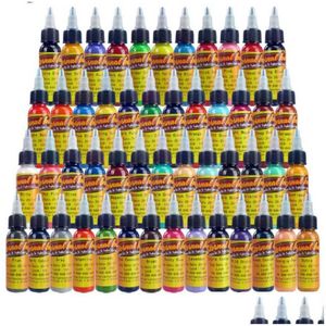 Tintas para tatuajes Solong Ink 50 colores 1Oz / Bottle 30Ml Creamsicle Color Pigment Drop Delivery Salud Belleza Tatuajes Body Art Dhge4