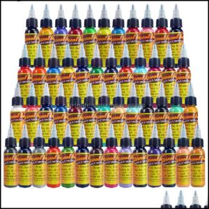 Tintas de tatuaje Tinta de tatuaje Solong 50 colores 1Oz / Botella 30Ml Tintas de pigmento de color Creamsicle Entrega de gota 2022 Salud Belleza Tatuajes Cuerpo Dhulr