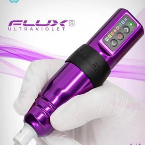 Máquina de tatuaje est Flux Máquina de tatuaje inalámbrica Pluma Motor suizo Fuerte Silencioso Carga rápida Batería 2400mAh Para Tattoo Liner Shader 230711