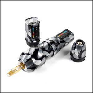 Machine à tatouer sans fil Tattoo Hine Kit Moteur sans noyau Batterie au lithium rechargeable Rotarytattoo Pen Set Drop Delivery Santé Beauté T Dho9W