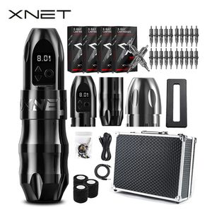 Tattoo Machine Xnet Titan Wireless Pen Kit Coreless Motor with Extra 38mm Grip 2400mAh Battery 80pcs Mixed Cartridge Needles 230804